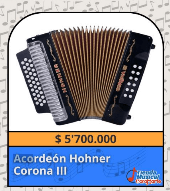 Acordeón Hohner III Coronas